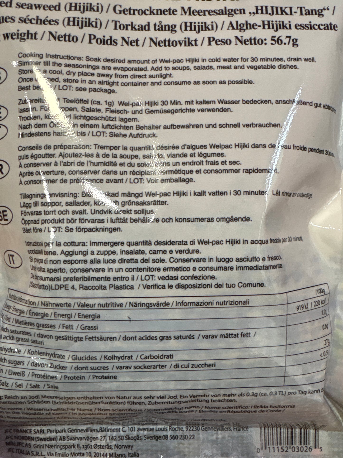 Alghe Hijiki disidratate (56.7g)