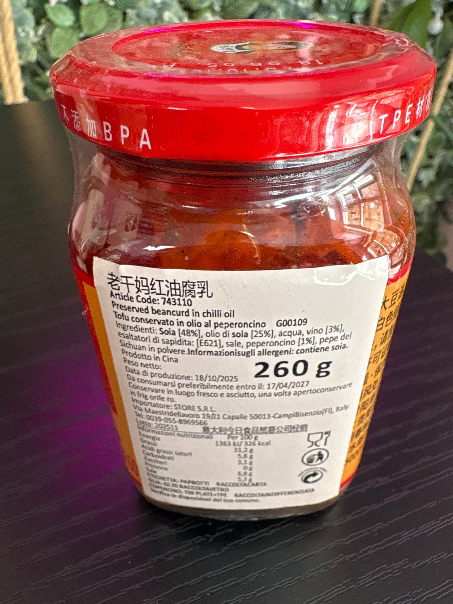 Tofu iperfermentato puzzolente piccante (260g)
