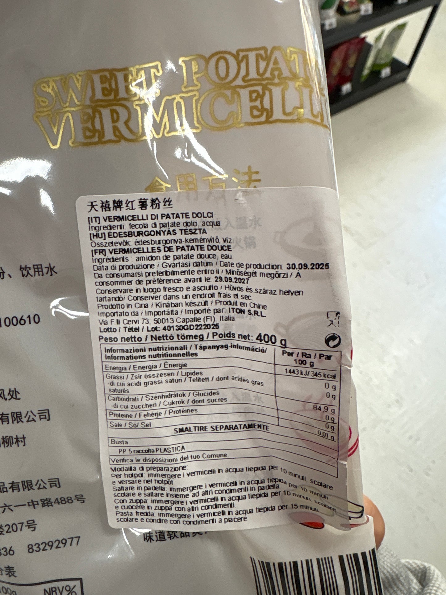 Spaghetti di patate per japchae (400gr)