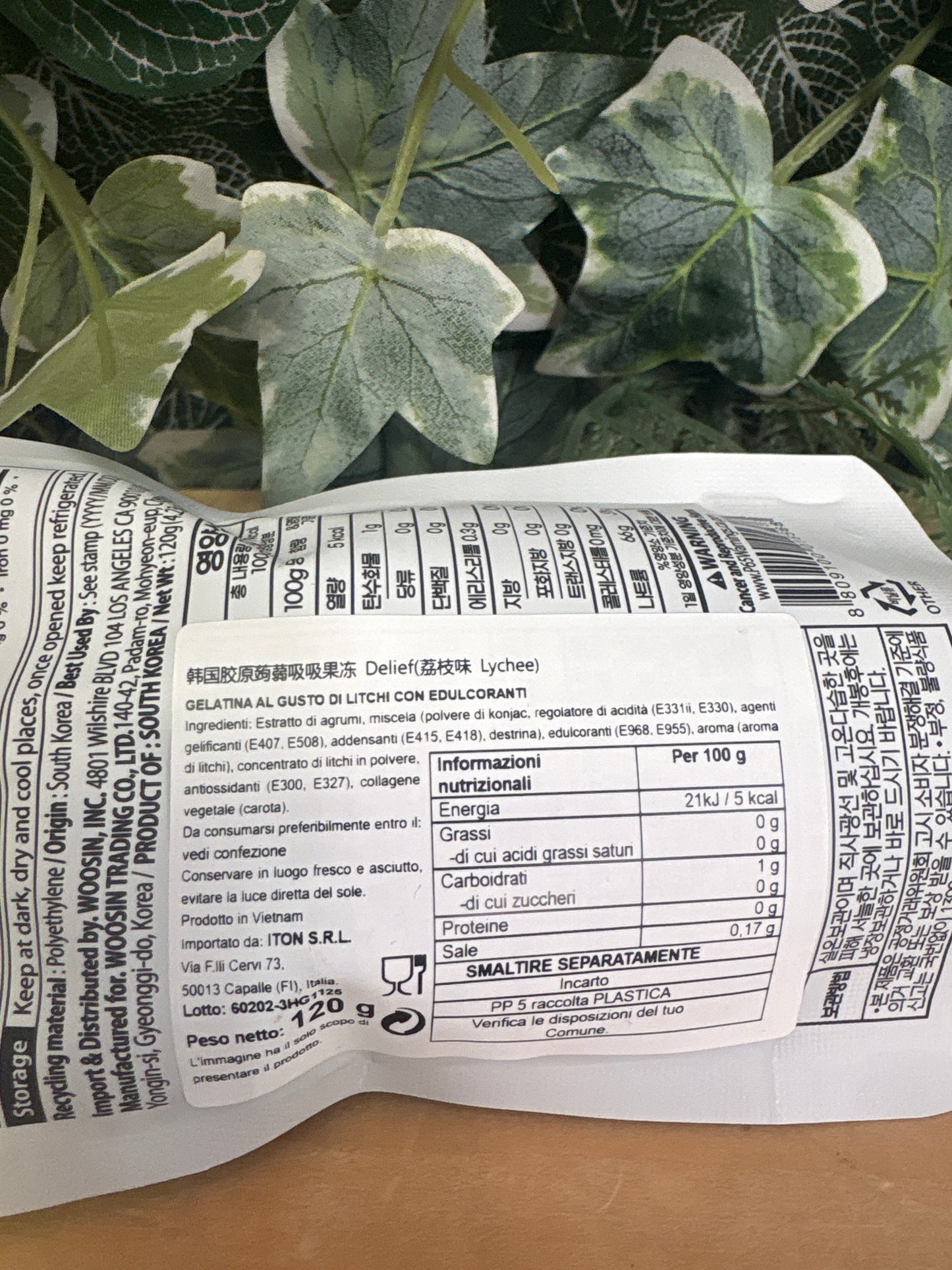 Jelly di konjac al lychee da bere (120g)