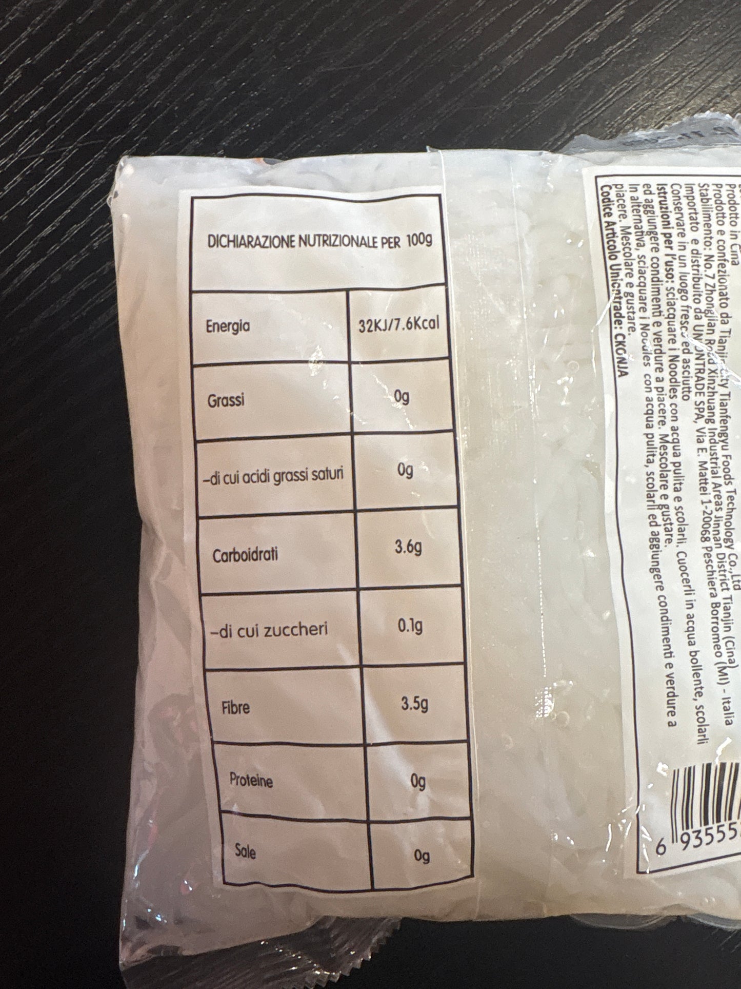 Noodles di konjac (250gr)