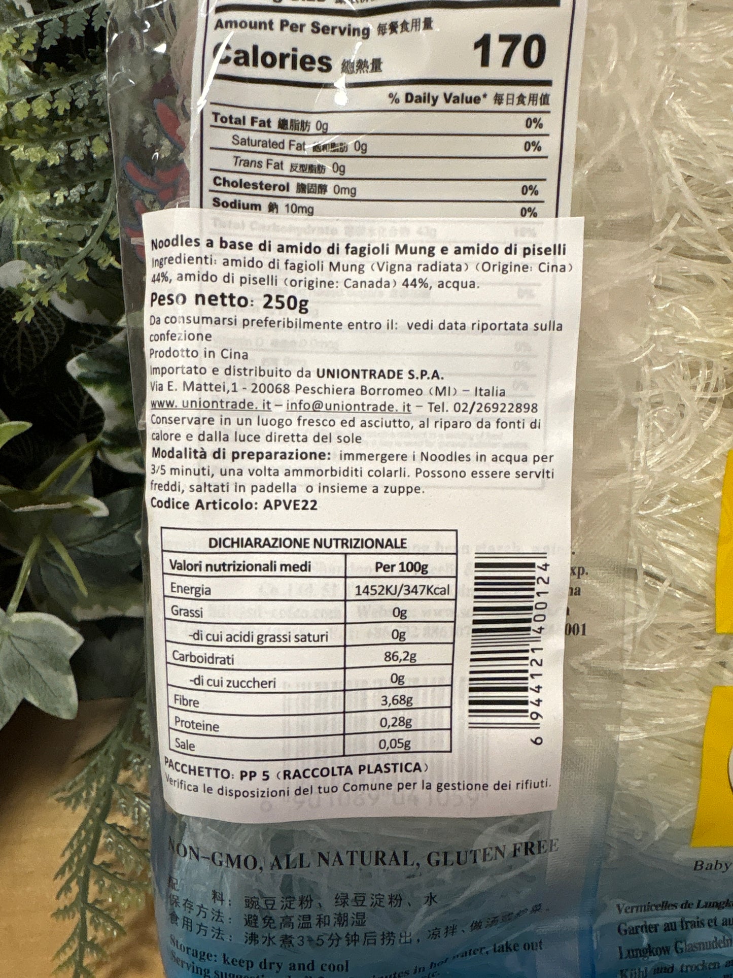 Spaghetti di soia - 5 porzioni (250gr)