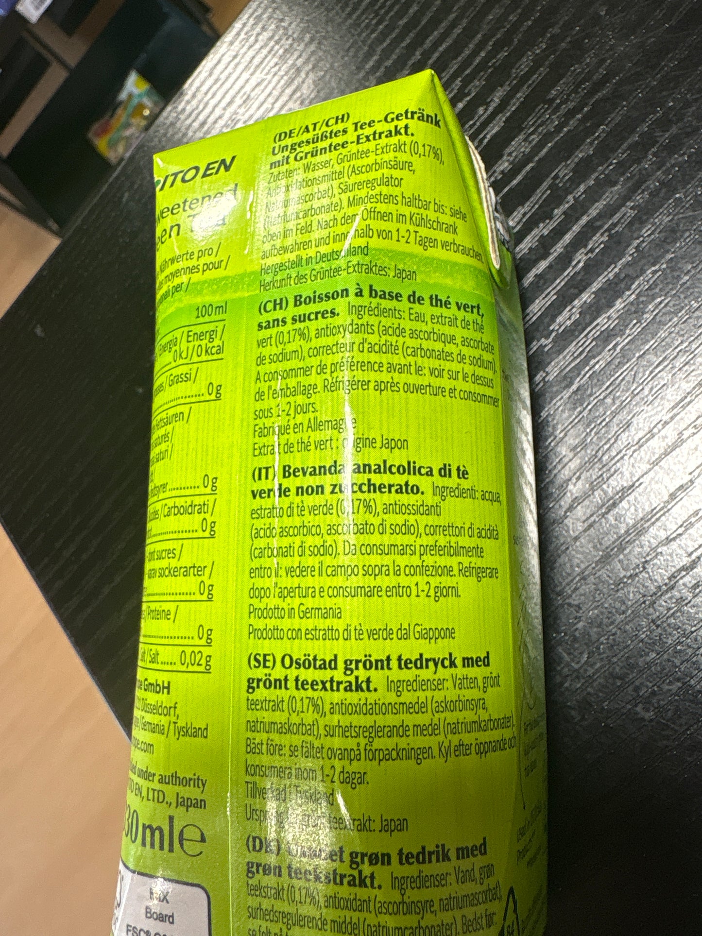 The verde Itoen (330ml)