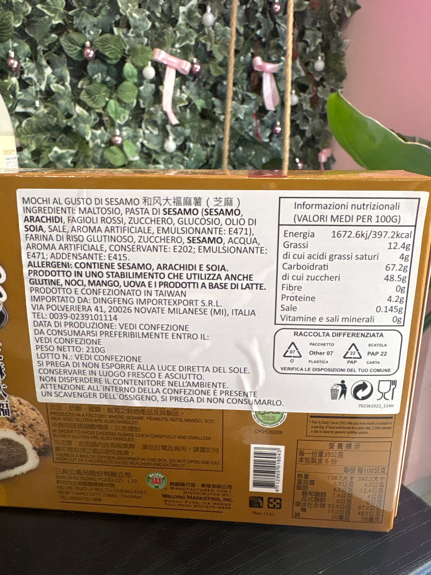 Mochi al sesamo (210g)