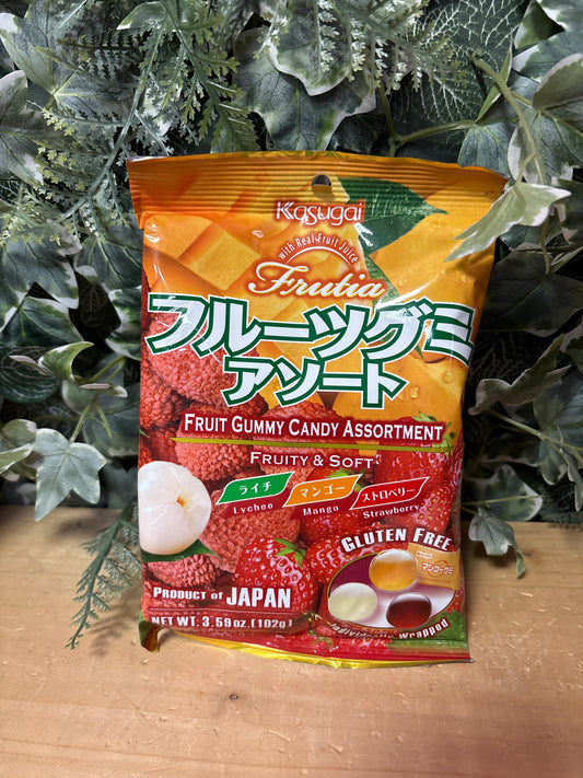 Caramelle gommose giapponesi alla frutta (mango, fragola, lichees) (102g)