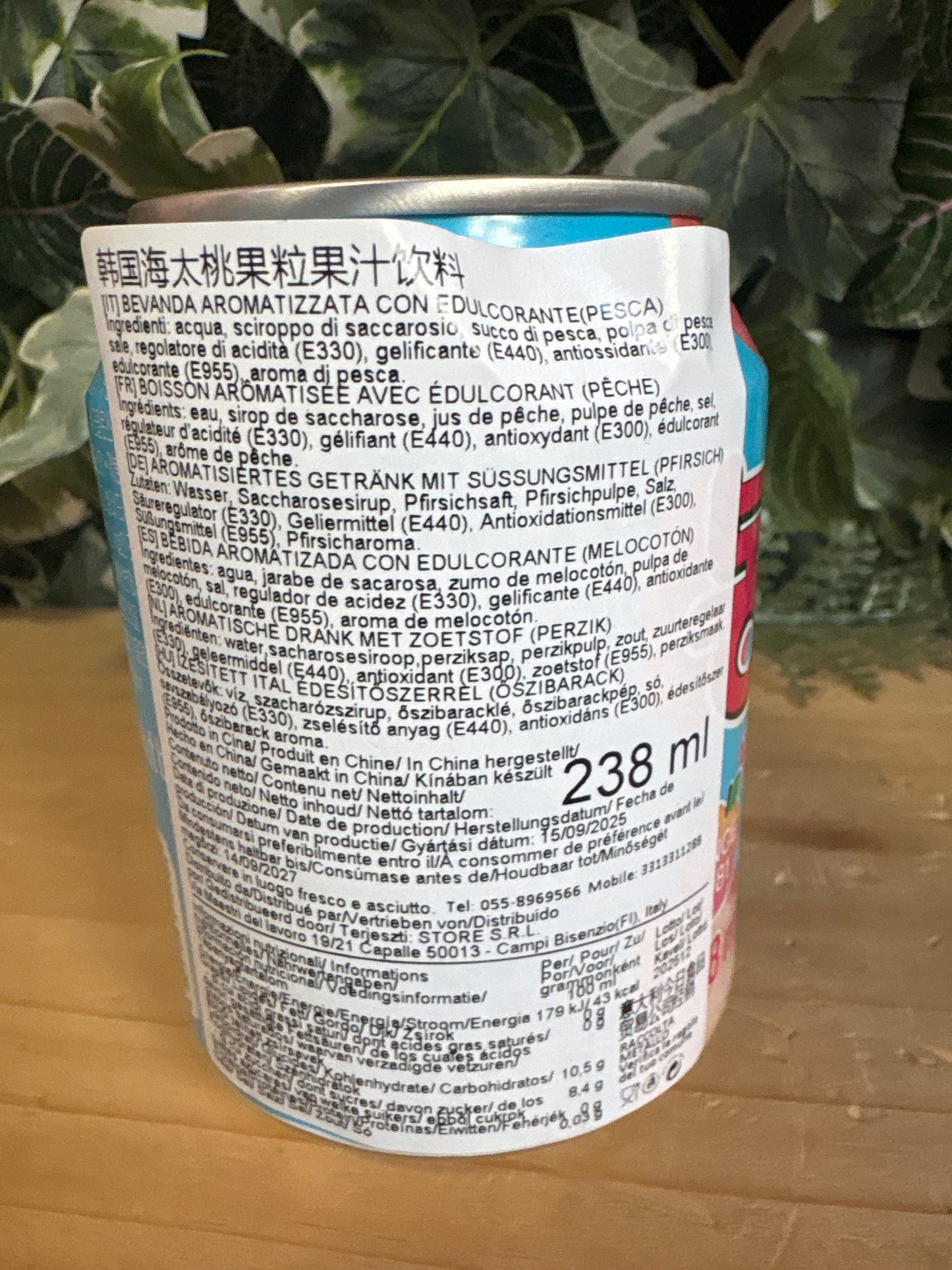 Bonbon bibita alla pesca (238ml)