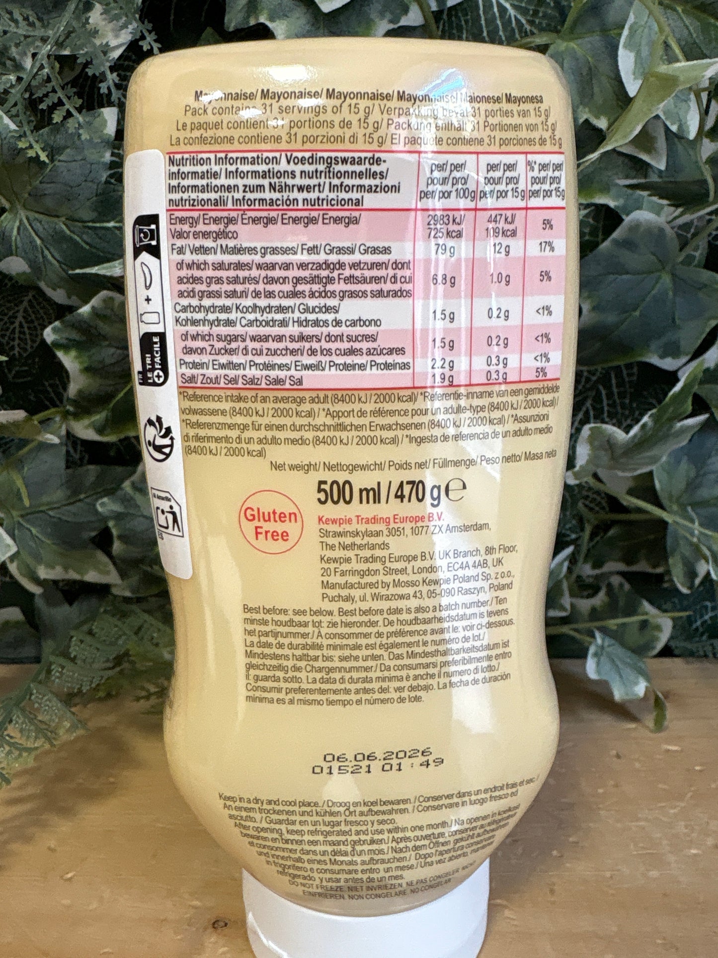 Kewpie Maionese (Produzione Europa) Gluten Free (500ml)