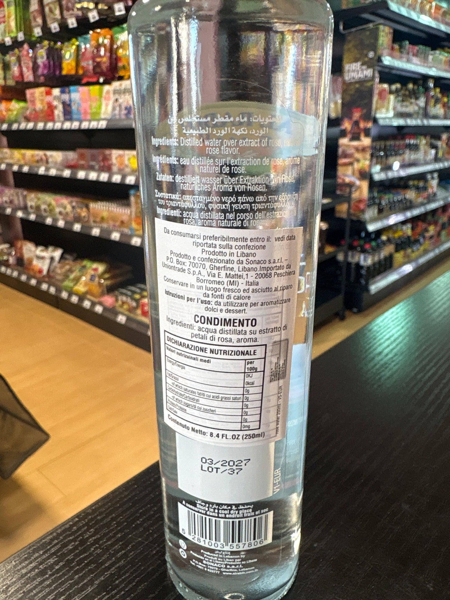 Acqua di rose alimentare (250ml)