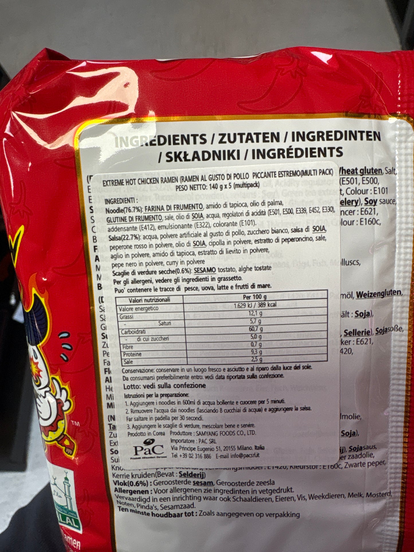 Buldak double hot chicken noodles (140gr)