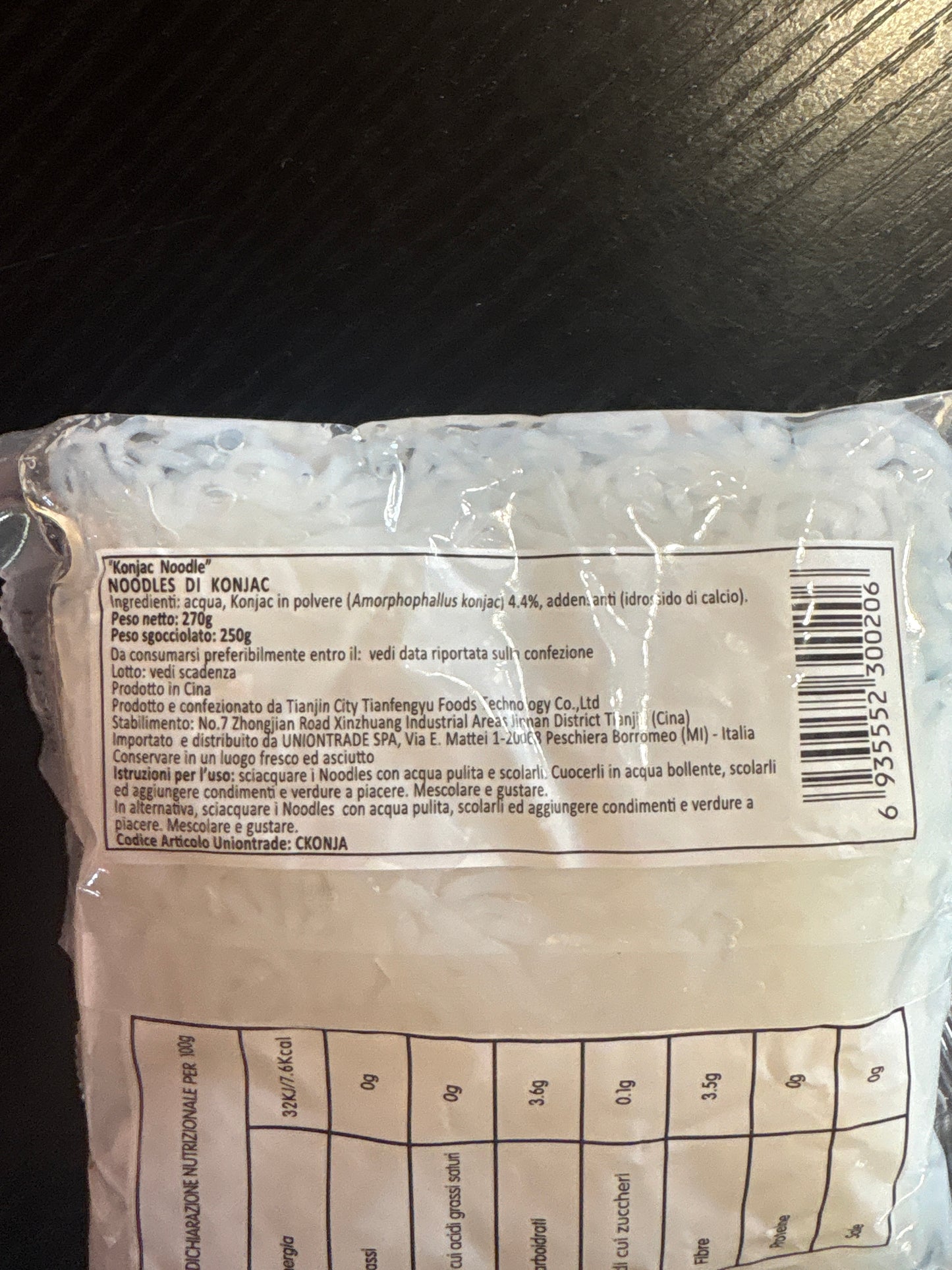 Noodles di konjac (250gr)