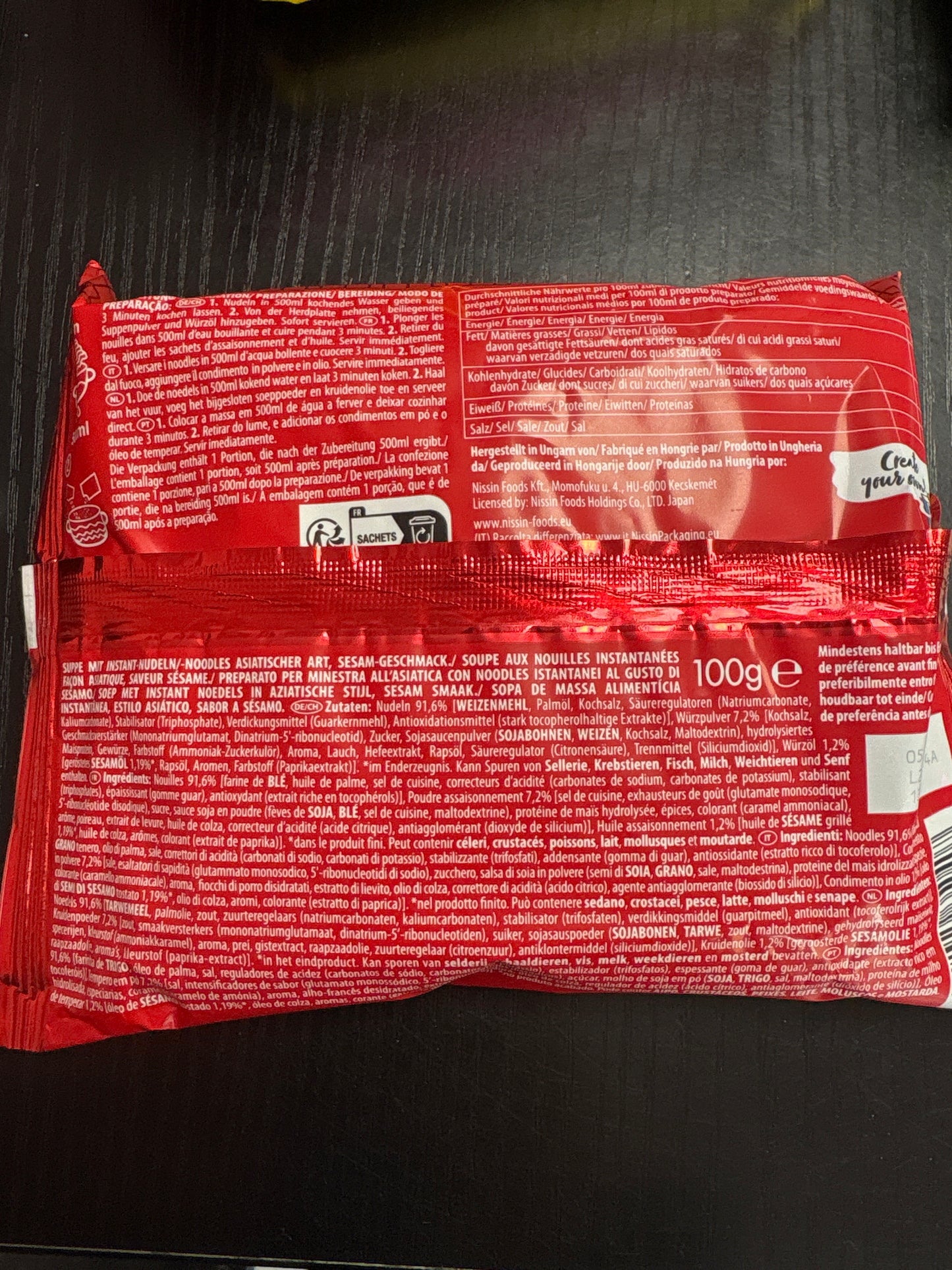 Damae Ramen Nissin Sesamo (100gr)
